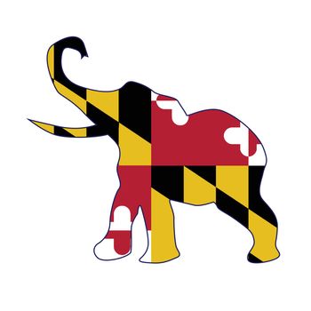 Maryland Republican Elephant Flag