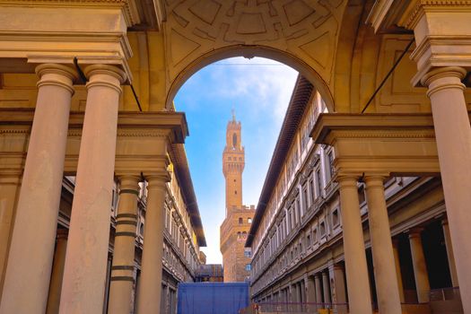 The Uffizi Gallery and Palazzo Vechio on Piazza della Signoria s