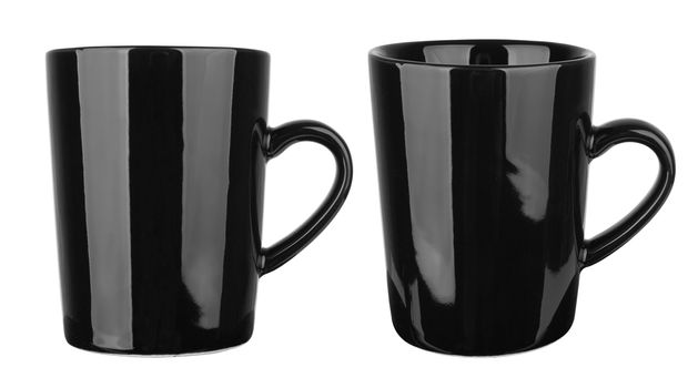 black cup isolated