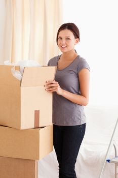 Female packing cardboard