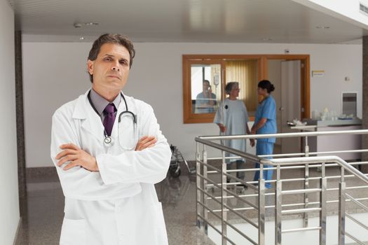 Doctor standing in the hallway of a hospital