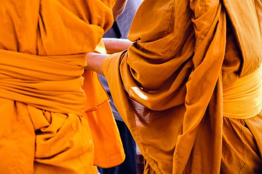Yellow robe of Buddhist monks