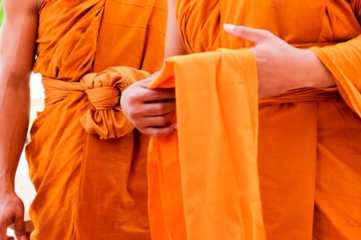 Yellow robe of Buddhist monks
