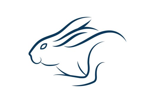 Funny Rabbit Logo concept Cute Rabbit Rabbit Logo template vector icon