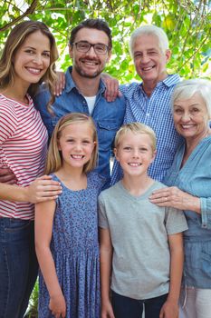 Portrait of smiling multi generation family 