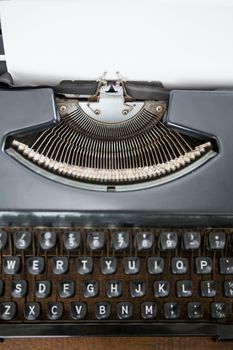 extreme close up view of Typewriter