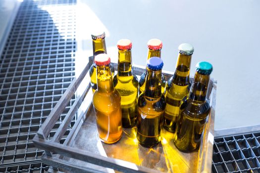 Sealed beer bottle in carte