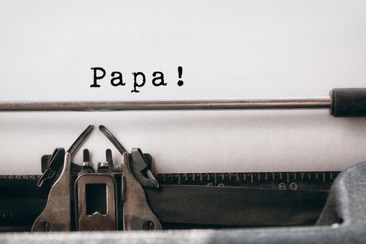 Papa written on paper