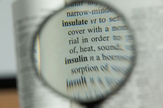 Magnifying glass over text