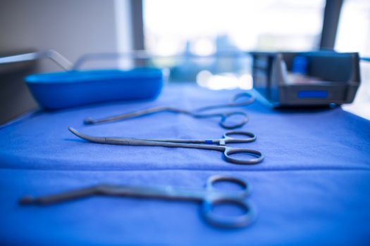 Surgical instrument kept on a table