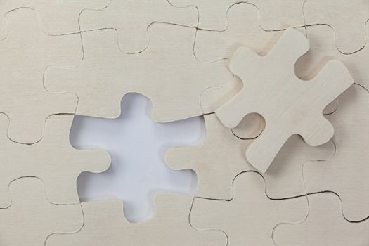 Plain white jigsaw puzzle