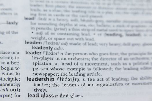Definition of leadership in dictionary