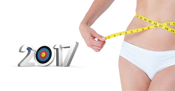Woman losing weight for 2017