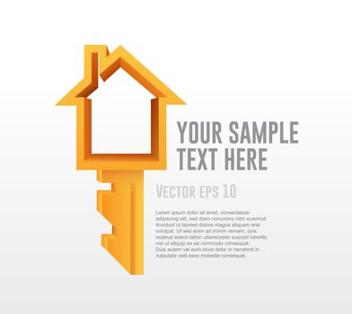 Homeowner vector with space for text