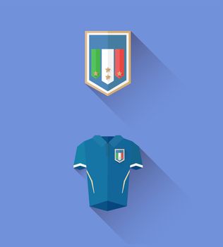 Italy jersey and crest vector