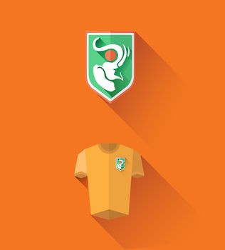 Ivory coast jersey and crest vector