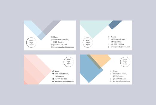 Vector templates of four visiting card