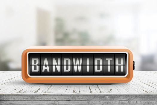 Bandwidth alarm message on a retro device