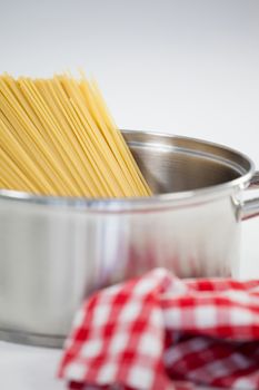 Spaghetti pasta in utensil