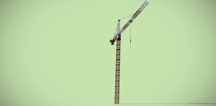 Composite image of studio shoot of a crane 