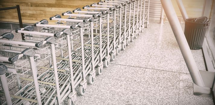 Supermarket trolleys 