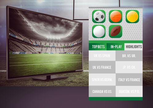 Betting App Interface television