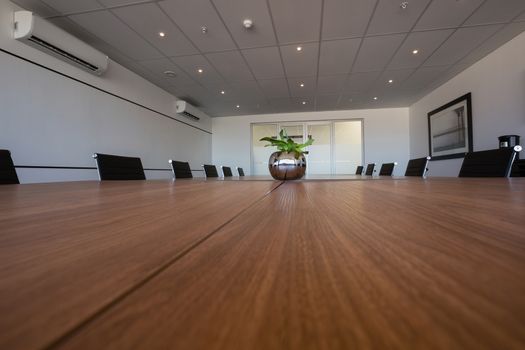 Empty modern board room