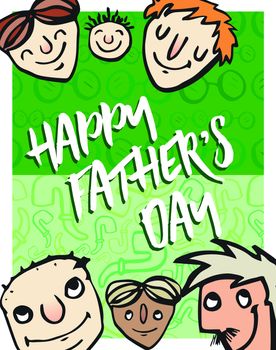 Greeting card with fathers day message 