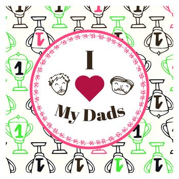 Greeting card with fathers day message