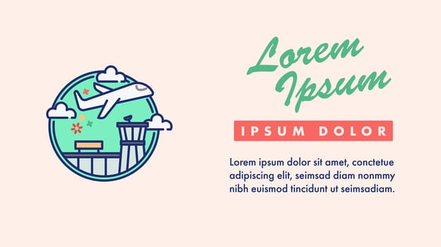 Vector image of card with text lorem ipsum dolor