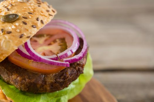 Cropped image of burger