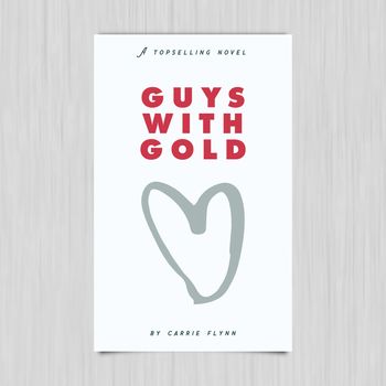 Vector of novel cover with guys with gold text