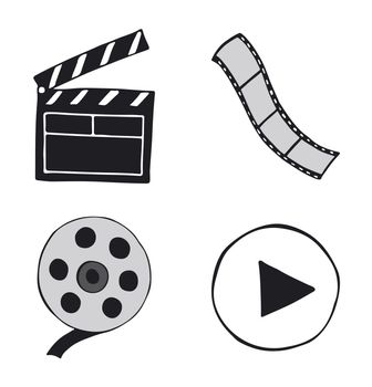 Vector set of multimedia icons