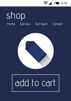 Online shopping with add to cart text interface