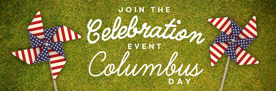 Composite image of title for columbus day event 