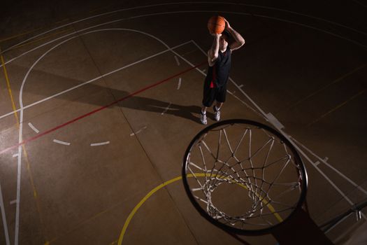 Player playing basketball