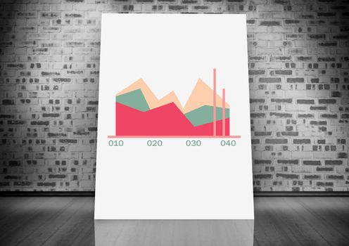 colorful chart statistics on whiteboard