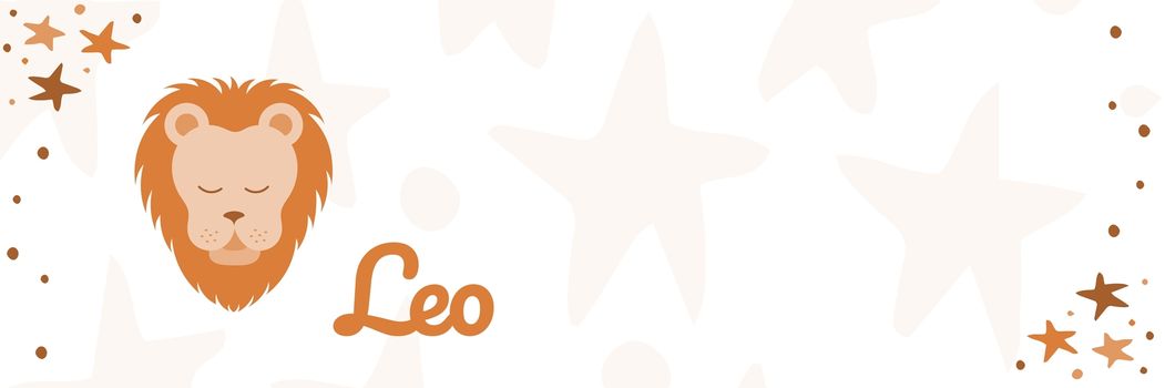 Leo zodiac astrology illustration