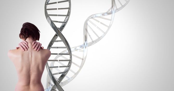 Woman with genetic DNA