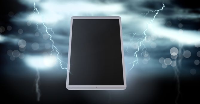 Lightning strikes and tablet
