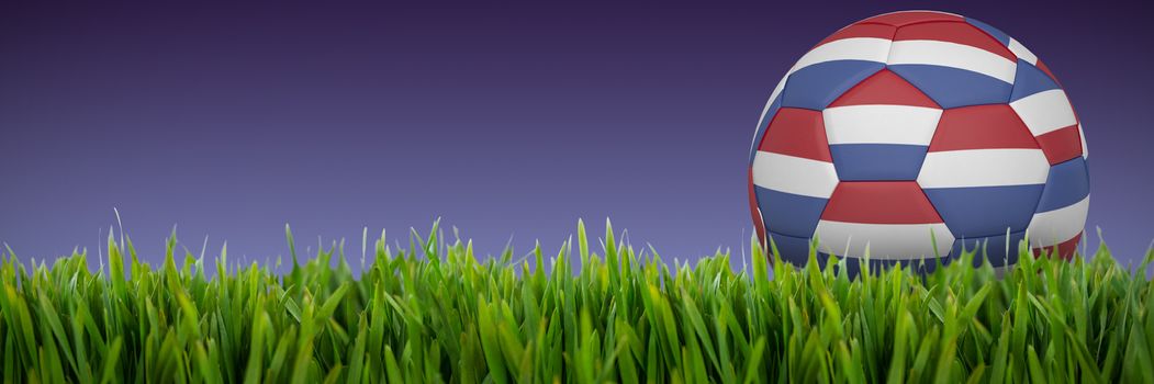 Composite image of football in holland colours 