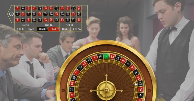 Roulette wheel and casino