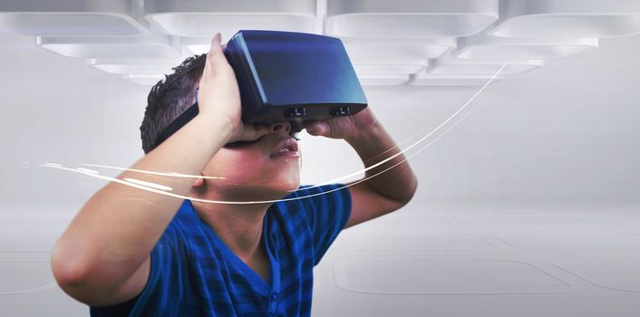 Children using an oculus