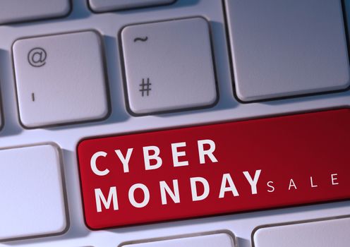 Cyber Monday Sale on keyboard