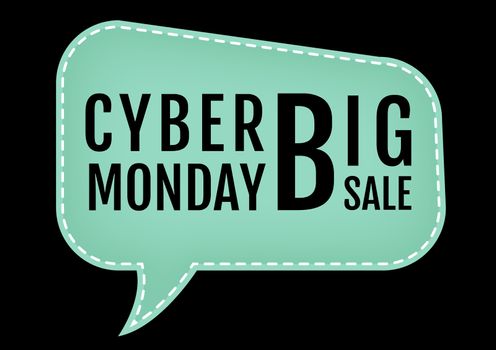 Cyber Monday Sale on green bubble