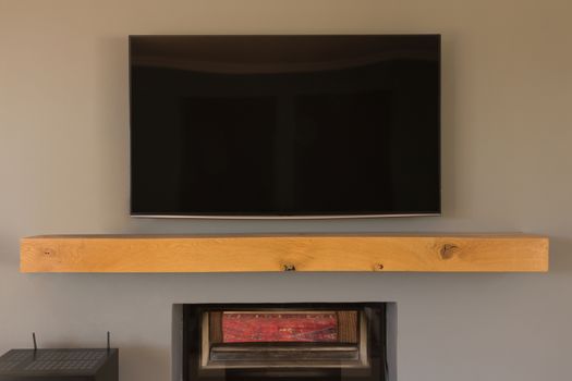 Wall mounted television at home 