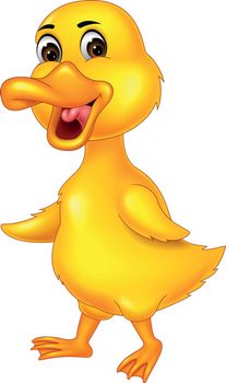 Cute Yellow Duckling Cartoon