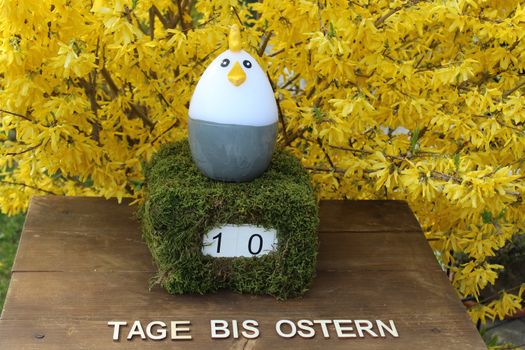 easter countdown with the german text days until easter