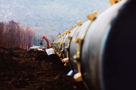 Pipes of a gas pipeline, construction and laying of pipelines fo