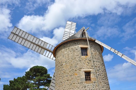 windmill in the countryside, France